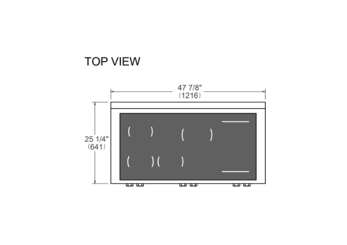 48 6 Induction Zones Rangetop | Bertazzoni